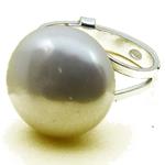 Coralli di Sardegna Ring Flat Round Akoya Pearl 15.5mm with Silver, Adjustable