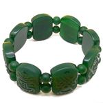 elastic bracelet green agate
