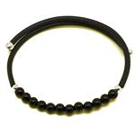 black agate bracelet + rubber