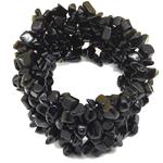 El Coral elastic bracelet black agate