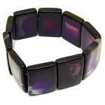 elastic bracelet purple agate