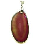 pink agate pendant