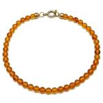 Coralli di Sardegna Amber Bracelet Dots 4mm 19cm Gold Clasp