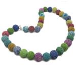 lava necklace multicolor 14 mm. cm. 50