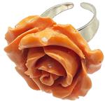 Coralli di Sardegna Rose-shaped resin ring