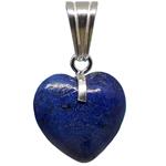 El Coral Ciondolo Lapislazuli Cuore Bombato da 12mm. Montatura in Argento