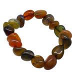 El Coral Bracelet multicolor agate stones 10-16 mm elastic