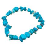 elastic bracelet turquoise pasta + silvery balls