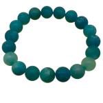 El Coral Satin blue quartz bracelet 10mm elastic beads