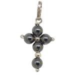 hematite pendant with silver