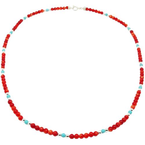 Set pallini in corallo rosso del Mediterraneo composto da collana e  orecchini - Accatta Online