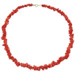 El Coral Necklace Red Coral Chips and Silvered Clasp