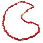 Coralli di Sardegna Collana Corallo Rosso Sardegna Sassi Barocco 4/5mm. Chiusura Dorata Lunghezza 47cm. Peso 16gr. 