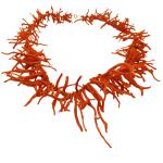 Coralli di Sardegna Necklace Sardinian Red Coral Stripes and Golden Clasp, 117gr Weight