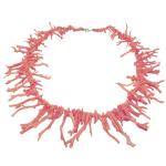 Coralli di Sardegna Necklace Natural Pink Coral stripes 46-26mm length, 70 gr Weight