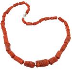 Coralli di Sardegna Collar Coral Rojo Cerdeña Cilindros 9-5mm, 29gr Peso