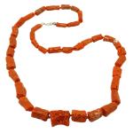 Coralli di Sardegna Collar Coral Rojo Cerdeña Cilindros 12-5mm, 36gr Peso