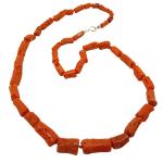 Coralli di Sardegna Necklace Sardinian Red Coral Cylinders 11-5mm, 36.5gr Weight