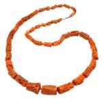 Coralli di Sardegna Collar Coral Rojo Cerdeña Cilindros 11-6mm, 47gr Peso