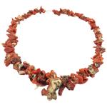 Coralli di Sardegna Necklace Sardinian Coral Escalated Chips 33-10mm and Silvered Clasp