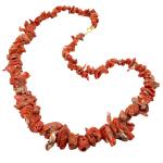Coralli di Sardegna Necklace Sardinian Coral Escalated Chips 22-9mm and Golden Clasp