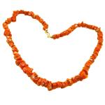 Coralli di Sardegna Sardinia Coral Necklace Natural Cylinders 6 / 9mm. Silver Closure