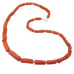Coralli di Sardegna Necklace Sardinian Red Coral Cylinders 8-6mm, 33.5gr Weight