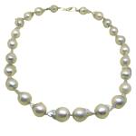 El Coral Necklace Baroque Grey Pearls 11/14mm and 53cm Length
