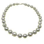 El Coral Necklace Baroque Grey Pearls 12/14mm and 55cm Length