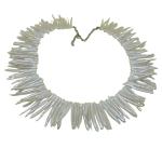 El Coral Collar Perlas Blancas Forma Rama, 100gr Peso