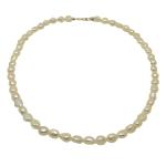 El Coral Necklace Button Pearls in Cream Colour, 43cm Length