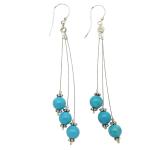 turquoise earrings with silver