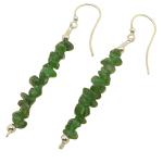 Coralli di Sardegna Aventurine flakes earrings 4-6mm Silver Hook pendant