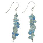 rock crystal earrings with silver