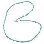 turquoise pasta necklace