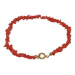 Coralli di Sardegna Bracelet Sardinian Red Coral Chips 3/4mm with Golden Clasp