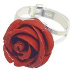 Coralli di Sardegna Red Pink Coral Ring mm 16 Silver Adjustable
