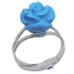 Coralli di Sardegna Pink Silver Turquoise Ring mm 12 Adjustable Size