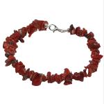 Coralli di Sardegna Sardinian red coral bracelet flakes mm 8-10 silver clasp