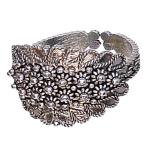 Coralli di Sardegna Ring Old Silver Filigree Leaves 15mm Width, Adjustable