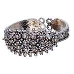 Coralli di Sardegna Ring Old Silver Filigree Oval 10x20mm, Back Width 3.5mm, Adjustable