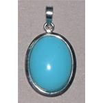 turquoise pendant with silver