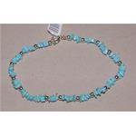 turquoise pasta bracelet + silvery balls