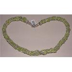 olivine necklace with silver