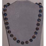 brown blue agate necklace + zamak