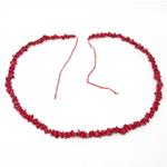 Red Coral Wire flakes 4-5mm length 45 cm