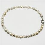 El Coral Necklace Baroque Round White Pearls 10mm, 50gr Weight