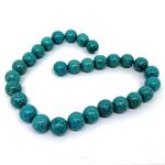 El Coral Wire of Magnesite Turquoise Balls mm 14