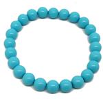 El Coral Bracciale Turchese Pallini da 8mm. Lunghezza 19cm. Infilato con Elastico