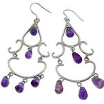 El Coral Amethyst earrings drops and silver